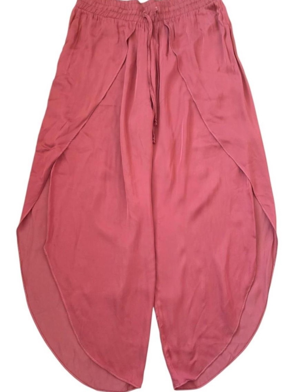 Nation LTD Tulip open leg Dusty Rose Satin Pants
